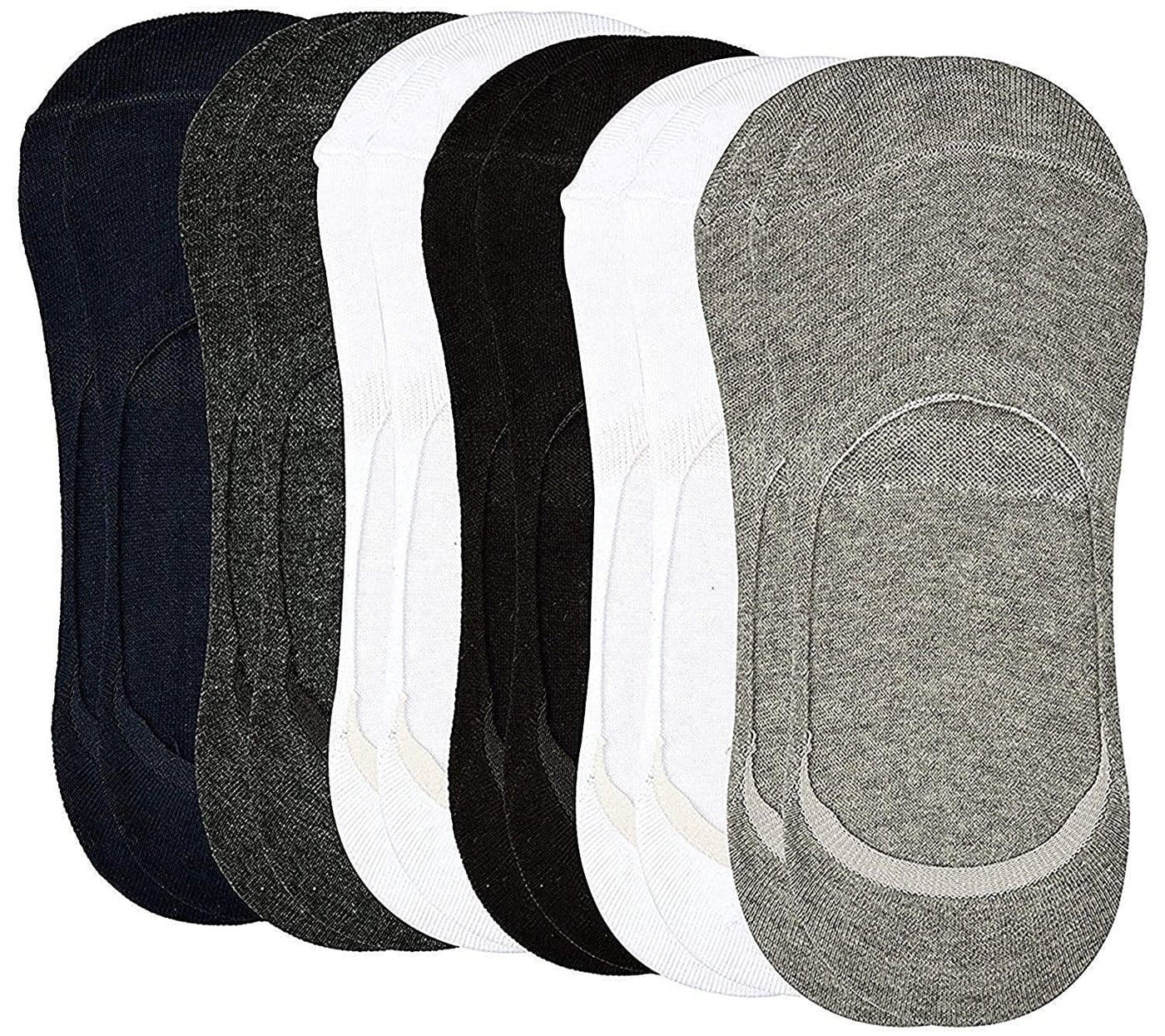 S4S Unisex Cotton Anti Slip Cotton Loafers No Show Socks (Assorted, Free Size) Pack of 6