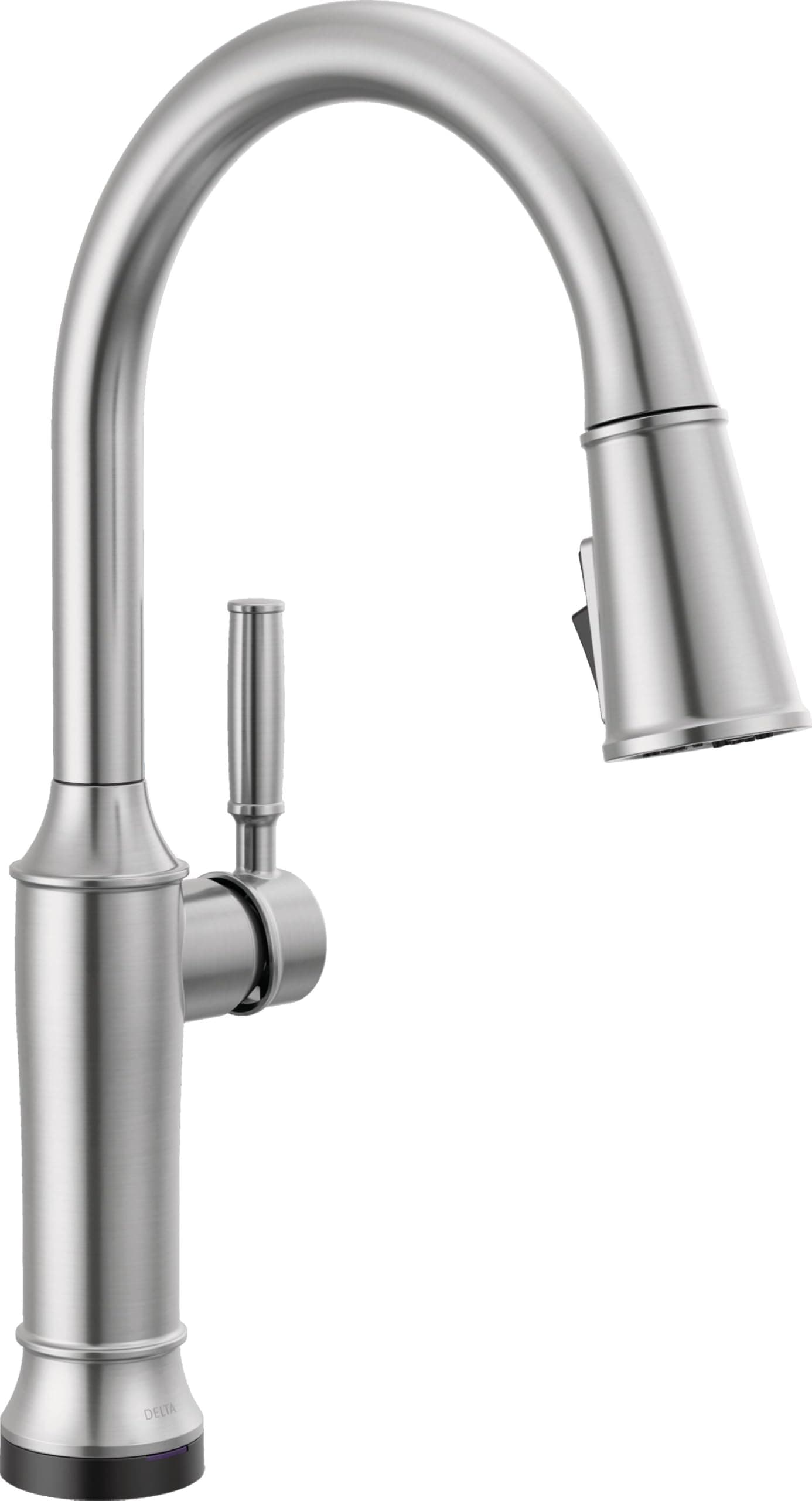 Delta Renaldi Kitchen Faucet with Pull Down Sprayer, Brushed Nickel Kitchen Sink Faucet, Delta ProClean, Lumicoat Arctic Stainless 9184TL-AR-PR-DST