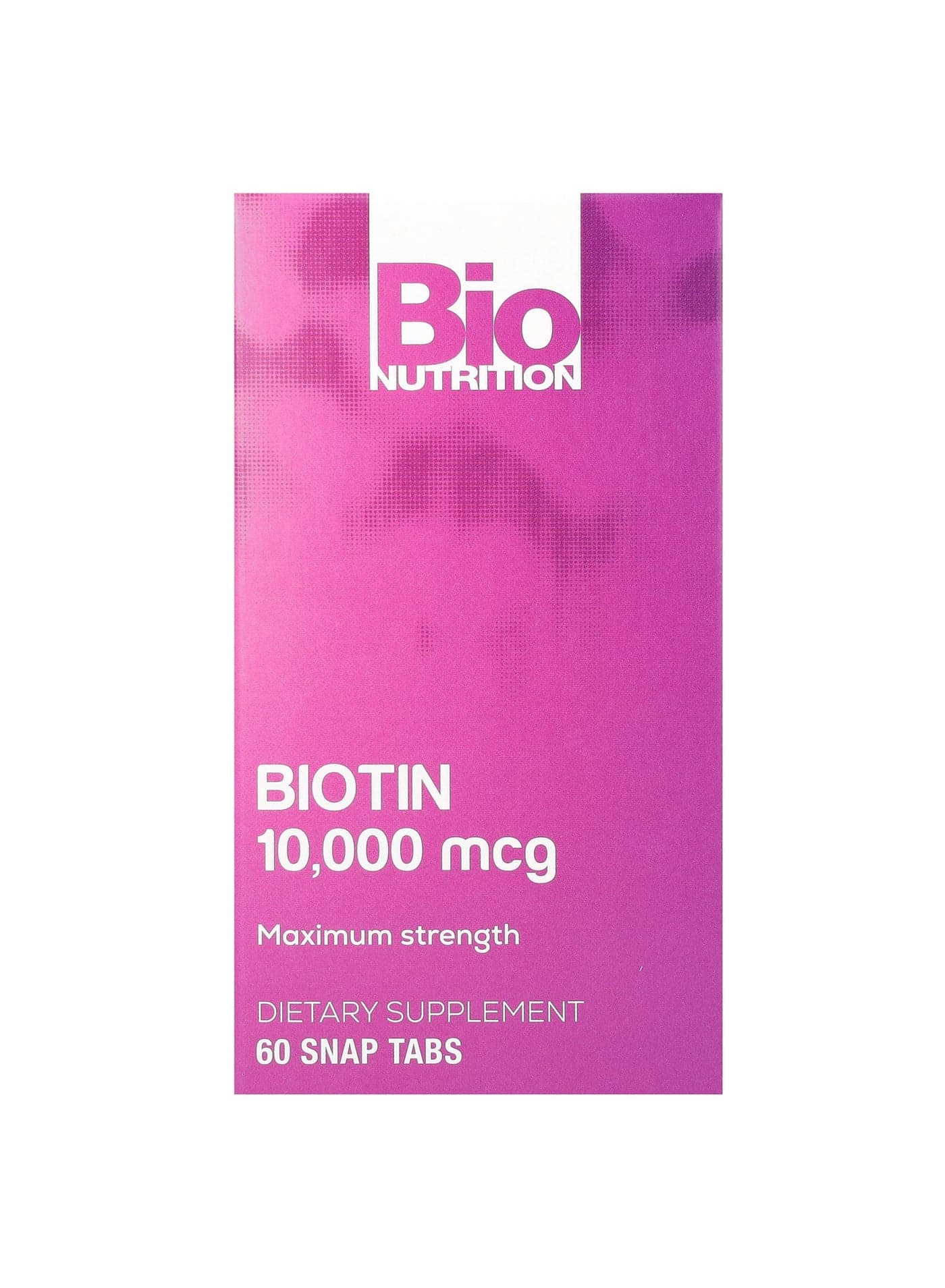 Biotin, Maximum Strength, 10,000 mcg, 60 Snap Tabs