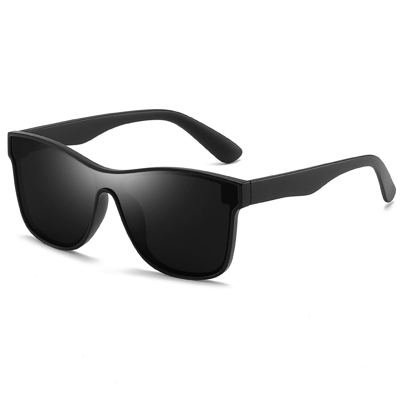 DUBERY Fashion Polarized Sunglasses for Women Men 100 UV Protection Trendy Siamese Lens Shades D8030BlackBlack