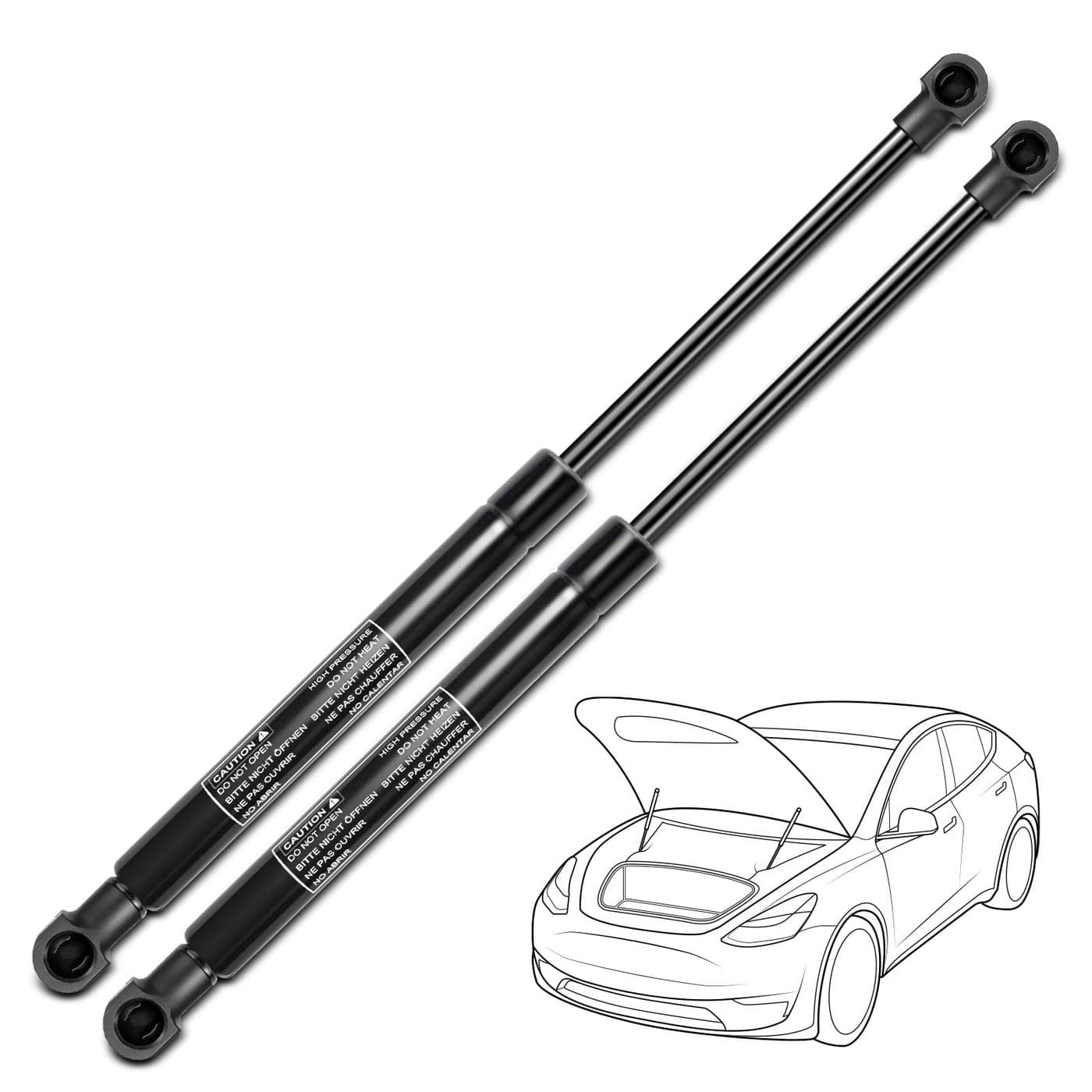 YHTAUTO Front Hood Gas Struts Shocks Replacement for Lexus is F 20082013 IS250IS300 20052013 IS350 20062013 ConvertibleStation WagonSedan Set of 2 Bonnet Lift Supports Replace 534400W101