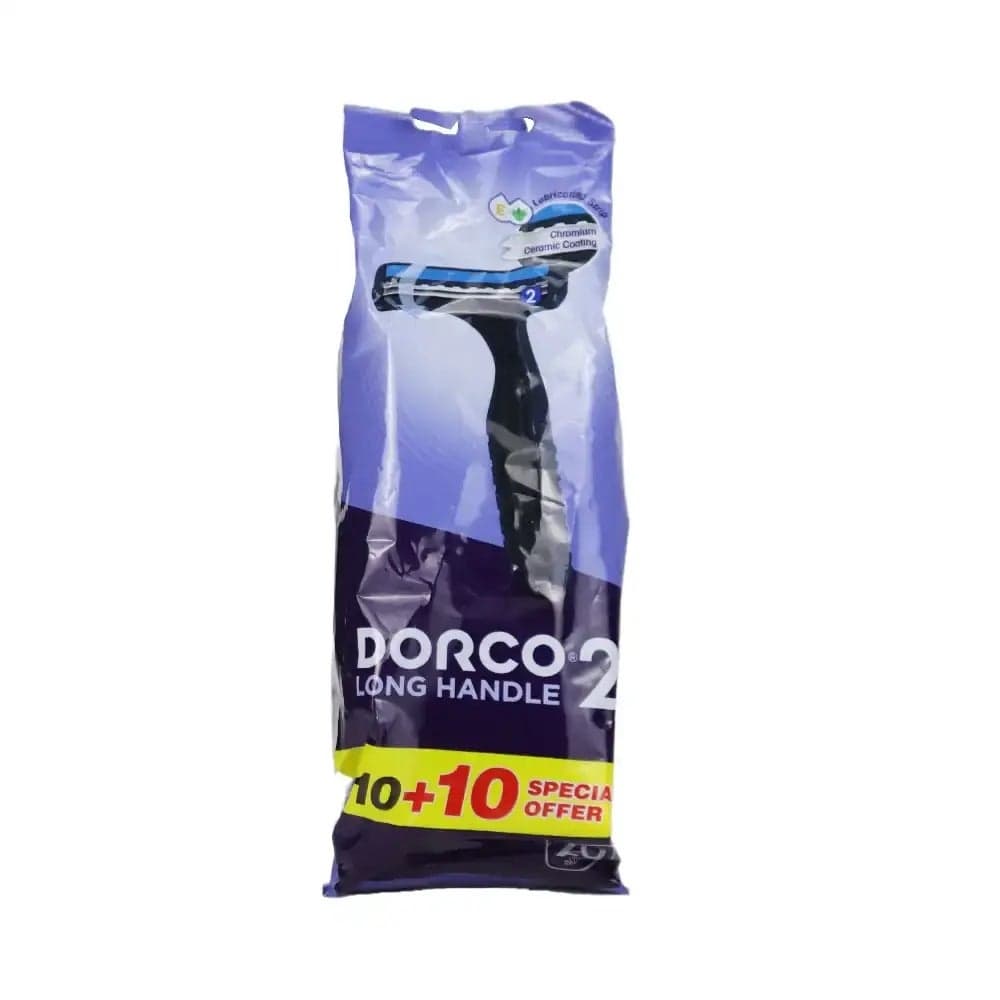 Dorco 2 Layer Blade Disposable Shaving Razor- Pack of 10 + 10 Pcs