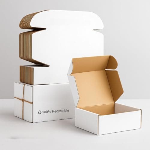 Packgenie 3 Ply White Flap Corrugated Packaging Box 4X4X1.5 Paper Cardboard for Secure Shipping | Durable & Eco-Friendly Packaging (Pack of 100)