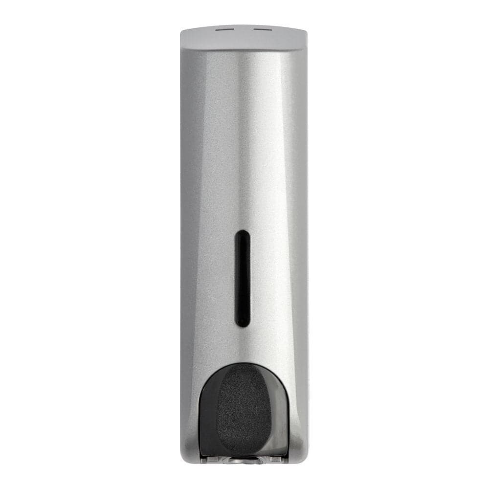 Single Wall Mounted Shampoo Soap Shower Dispensers with 1x350ml Refillable Bottles Silver
