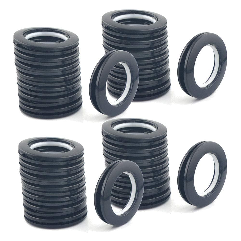 32 Pack Curtain Grommet Plastic Eyelet Rings Inner Diameter 191640mm Curtain Eyelet Rings Nanoscale Kit Matte Curtain Rod Large Grommet Kit for Fabric Silver