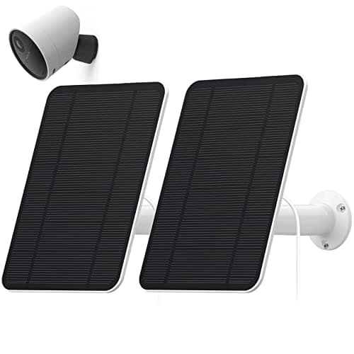 4W Solar Panel Compatible with SimpliSafe Outdoor Camera Includes Secure Wall Mount IP65 Weatherproof131ft Power Cable 2