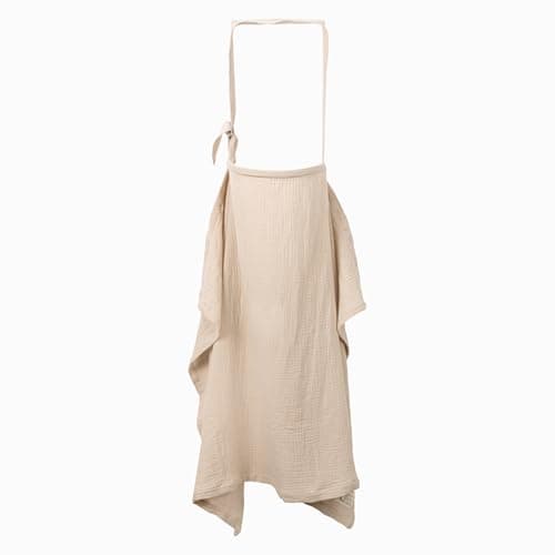 Muslin Nursing Cover Up for Breastfeeding 47x47 Cotton Muslin Breastfeeding Covers for Nursing Full Coverage Breast Feeding Covers Pumping Cover OekoTEX Designed in France Neutral Beige