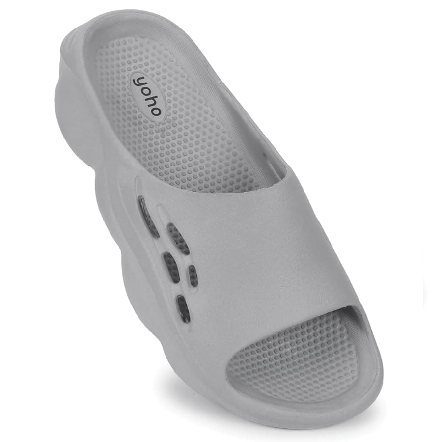 YOHO Dolphy EVA Sliders For Men | Trending design | Anti-slip sole | Sweat free | Super flexible | Ergonomic and cushioned footbed
