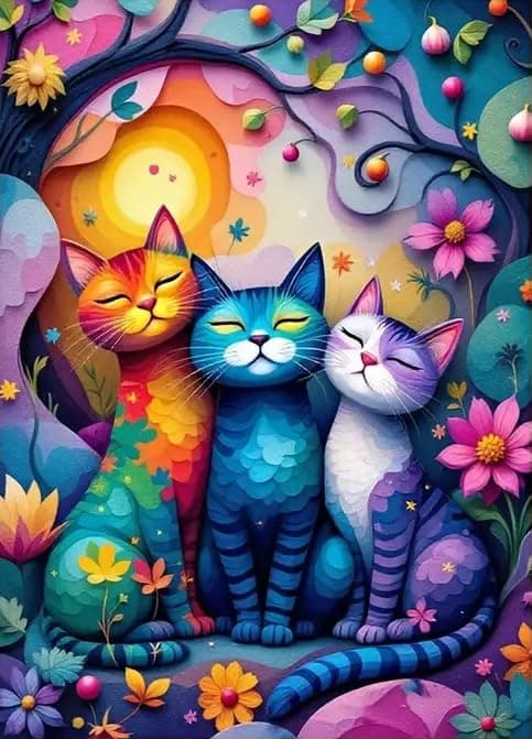 DYAIANGMU Cat Paint by Numbers Kit for Adults BeginnerFlower Paint by Number Kits on Canvas for Adults BeginnerDigital Oil Painting Kits for Home Wall Decor 196X157inch Without Frame