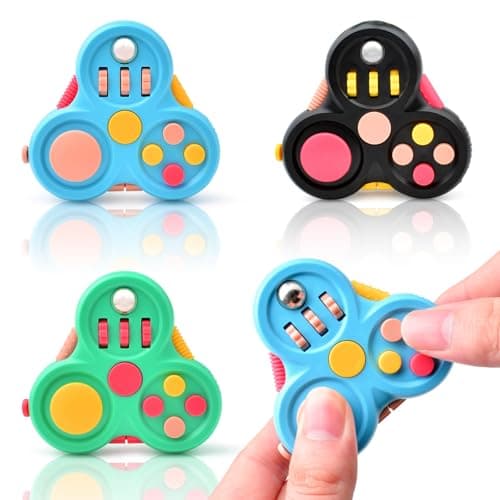 Yrissmiss Fidget Toys for Adults3PCS Fidget Pad Easter Basket Stuffers for Boys GirlsSensory Toys Stress Relief Cube Clicker ControllerADHD Autism Fidget Spinner for Office Desk Travel Games