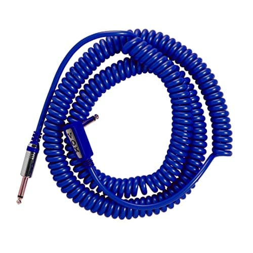 VOX VCC090 Blue Coiled 1/4" Cable with Mesh Bag, 29.5'