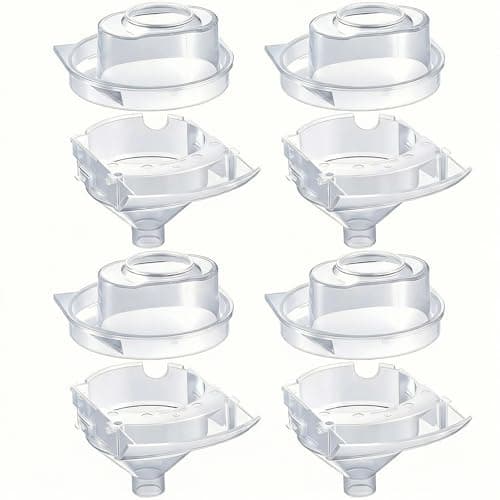 Remerry 4 Sets Replacement Funnel Compatible with Baby Brezza Formula Pro Advanced Replacement Parts Funnel and Cover Compatible with Baby Formula Dispenser, Clear, Easy to Use and Clean