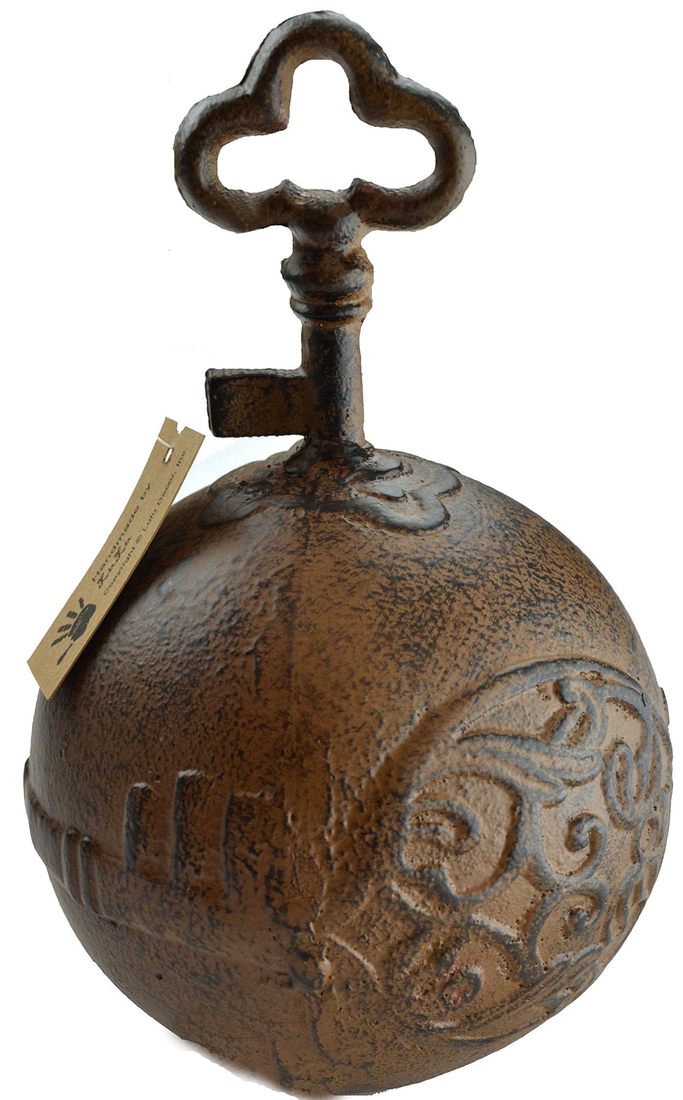 Lulu Decor Cast Iron Decorative Door Stop 4 lbs Heavy Door Stopper Elegant Door Weight for Home Office Kitchen Patio Securely Holding Doors Open Brown Key