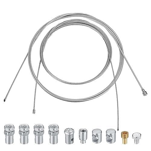 KOXXIAMOQ Universal Motorcycle Throttle Clutch Brake Cable Repair Kit, Road Bike Brake Shifter Cable, Bicycle Gear Cable Wire Kit Inner Replacement Set for Road Mountain Bike Motorcycle