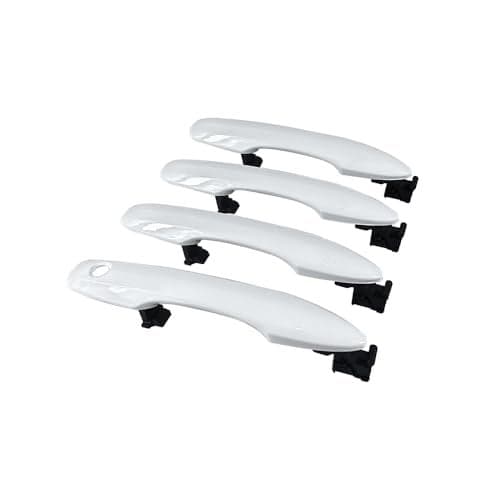 HUYILUN0104 1 Lot 4 Doors White Exterior Door Handle Compatible with 2019-2023 Toyota Camry 2019-2023 Corolla 2020-2023 Avalon