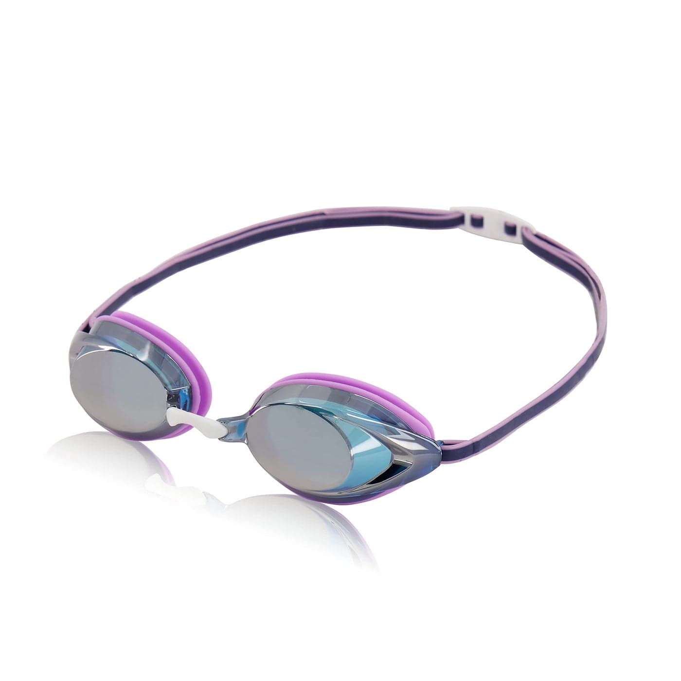 Speedo Womens Swim Goggles Mirrored Vanquisher 20 ArchromaCobaltSilver One Size