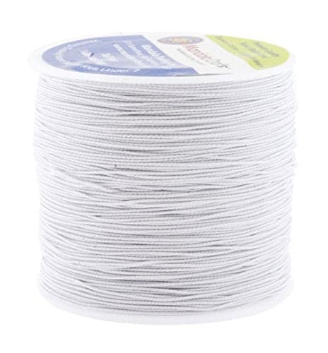 Mandala Crafts White Shirring Elastic Thread for Sewing Knitting Smocking and DIY Crafts 87 Yards 06mm Fine Thin Stretch Thread for Sewing Machines