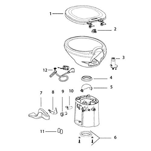 THETFORD 42036 White Toilet Seat and Cover