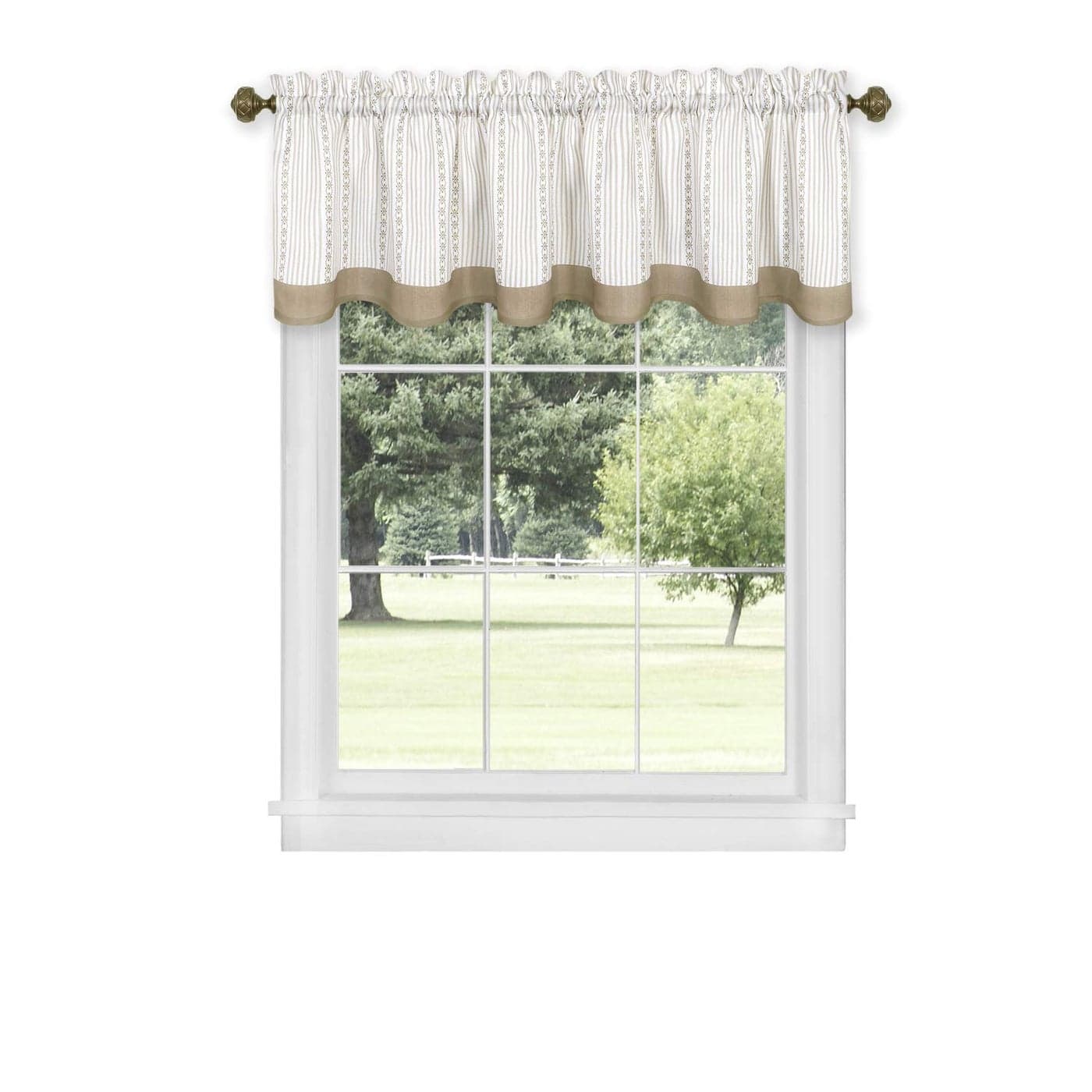 Achim Home Furnishings Westport Valance 58 x 14 Taupe