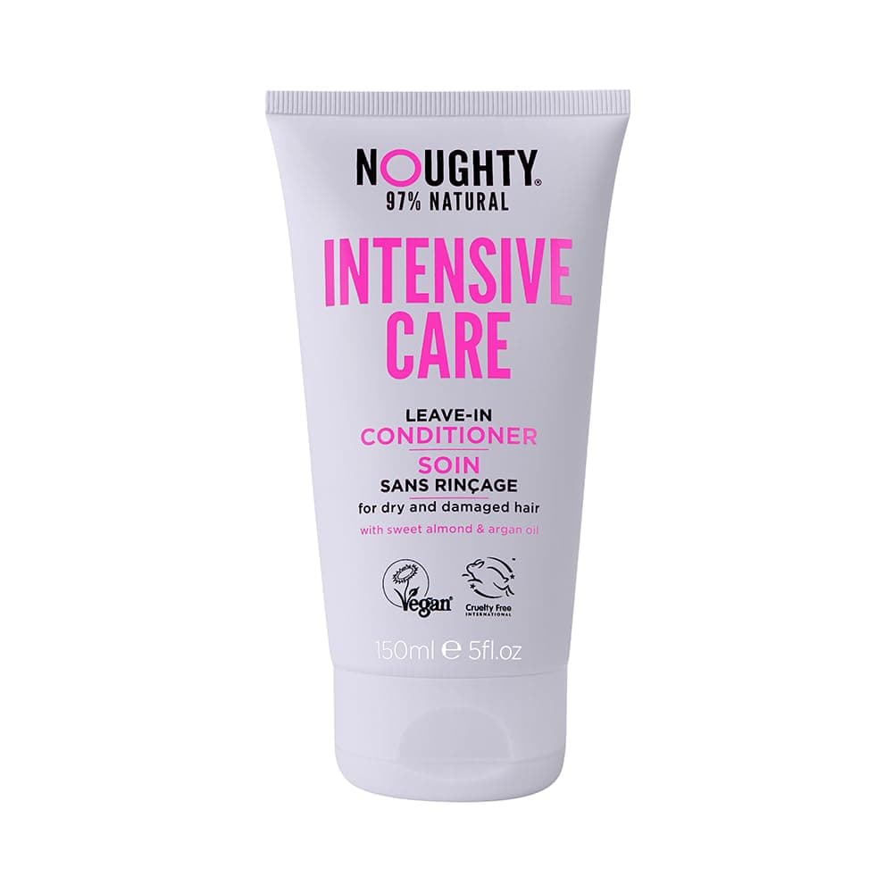 Noughty 97 Natural Intensive Care Leave In Conditioner to Banish Damaged Hair and Split Ends with Sweet Almond Extract and Argan Oil Sulphate Free Vegan Haircare 150ml