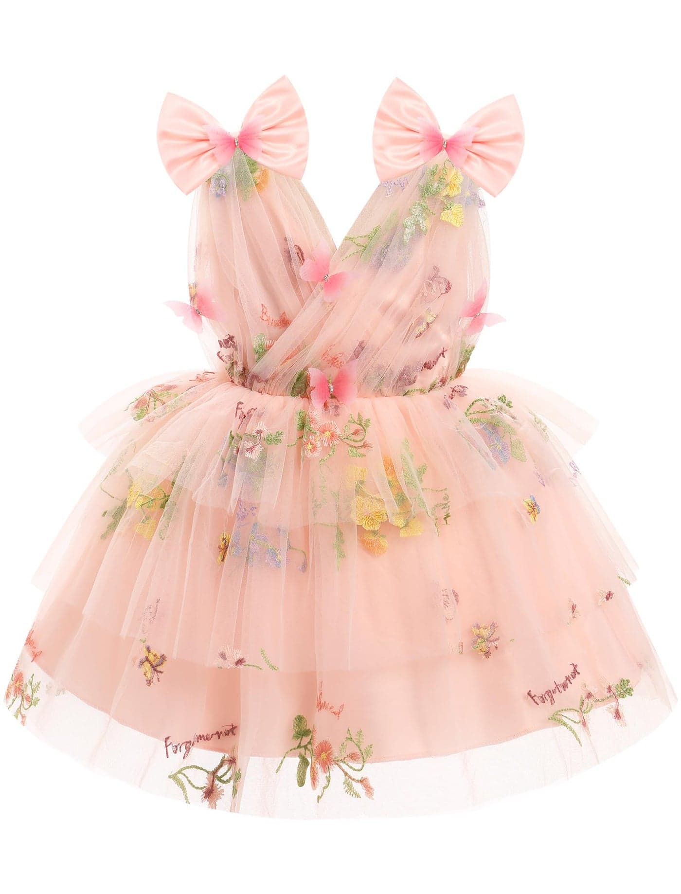 IMEKIS Fairy Dresses for Girls Toddler Butterfly Dress 1st 2nd Birthday Cake Smash Photoshoot Kids Princess Formal Baby Tulle Easter Tea Party Wedding Guest Graduation Pink Floral 1824 Months