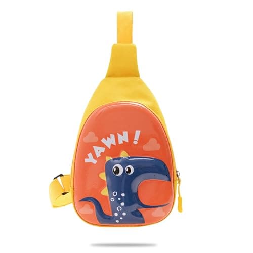 BEMBIKA Baby Shoulder Bag – Stylish Cross Body Sling Bag, Small Daypack for Kids Boys & Girls(2–8 Years | Orange)