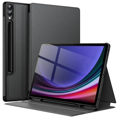 JETech Case for Samsung Galaxy Tab S10 PlusTab S9 Plus 124Inch with S Pen Holder Slim Folio Stand Protective Tablet Cover MultiAngle Viewing Black
