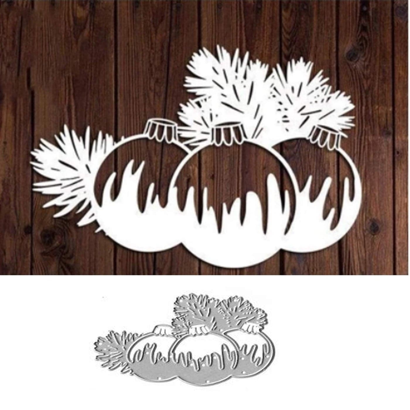 Christmas Balls Metal Die CutsMerry Christmas Tree Snowflake Cutting Dies Cut Stencils for DIY Scrapbooking Album Decorative Embossing Paper Dies for Card Making