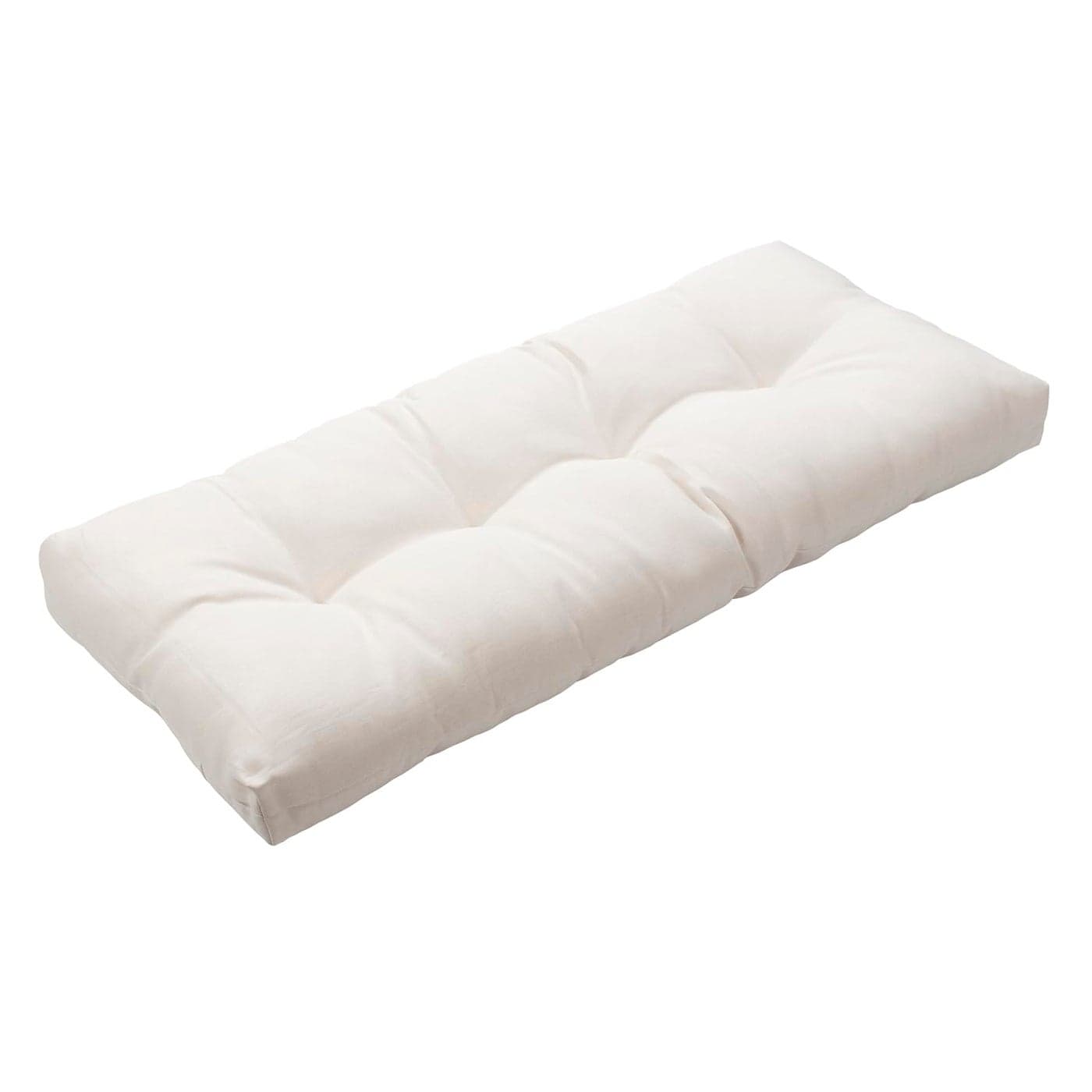 Magpie Fabrics Patio Bench Cushion 45x18 IndoorOutdoor NonSlip Water Resistant Long Seat Pads Tufted Loveseat Cushion for Swing Settee Window Garden Wicker Front PorchRecycled Cream White