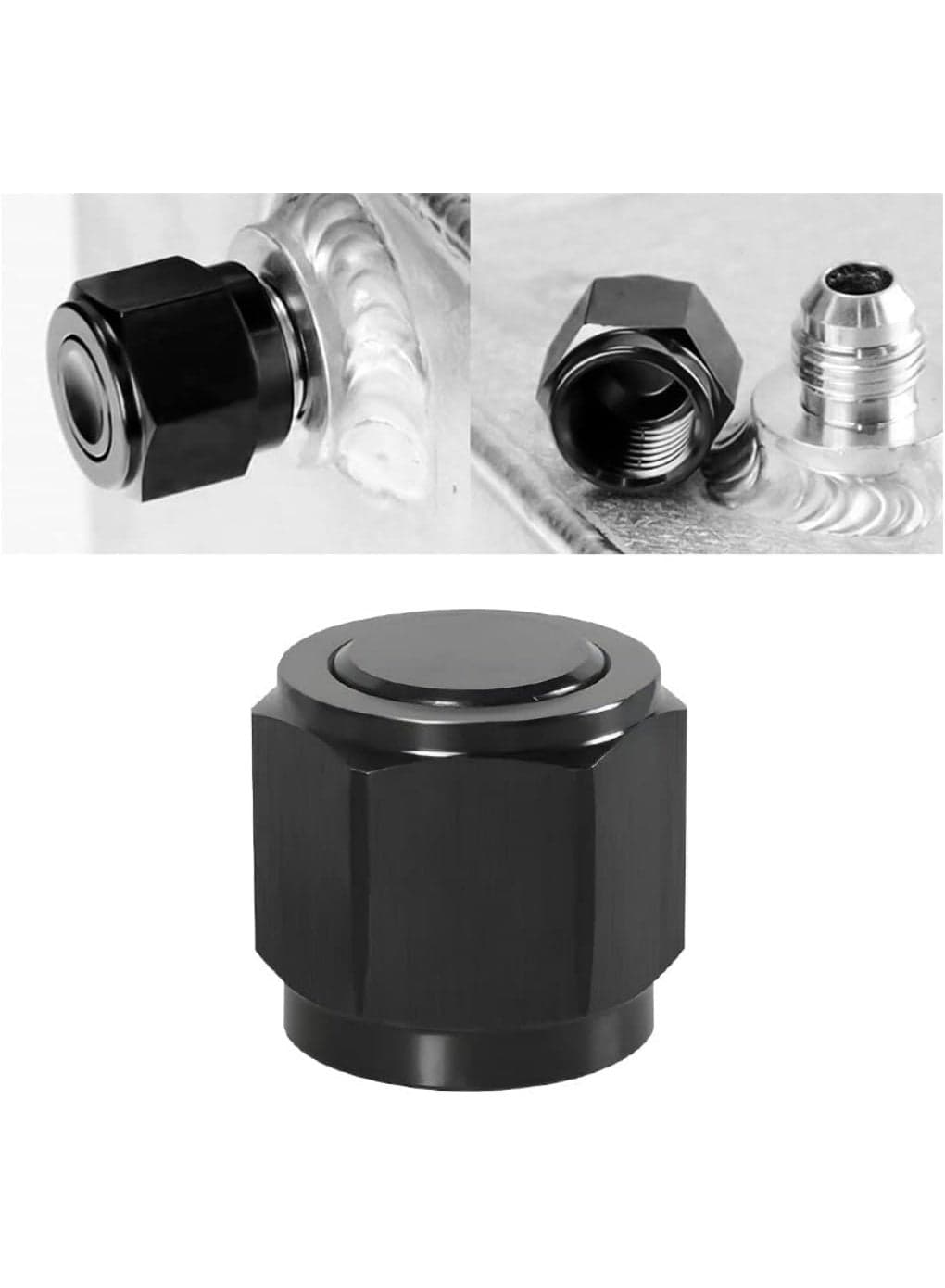 AN4-AN12 Female Flare Cap Block Off Fitting Plug, 1PCS Aluminum Swivel Hex Head Nut Port Adapter, Automotive Modification Accessories for Fuel Oil Line