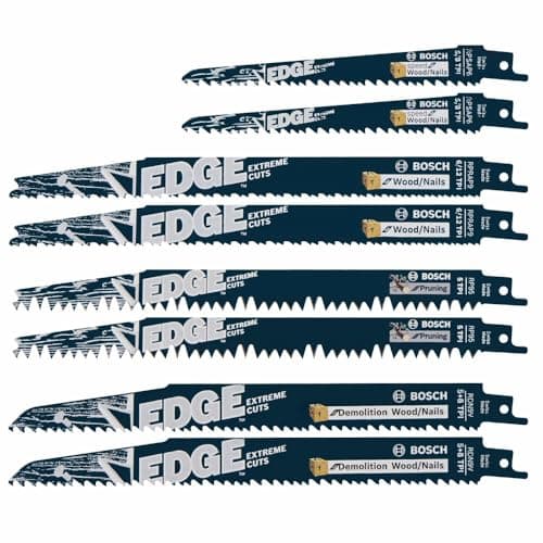 Bosch RPW008 8 pc Edge ProWood Reciprocating Saw Blade Set