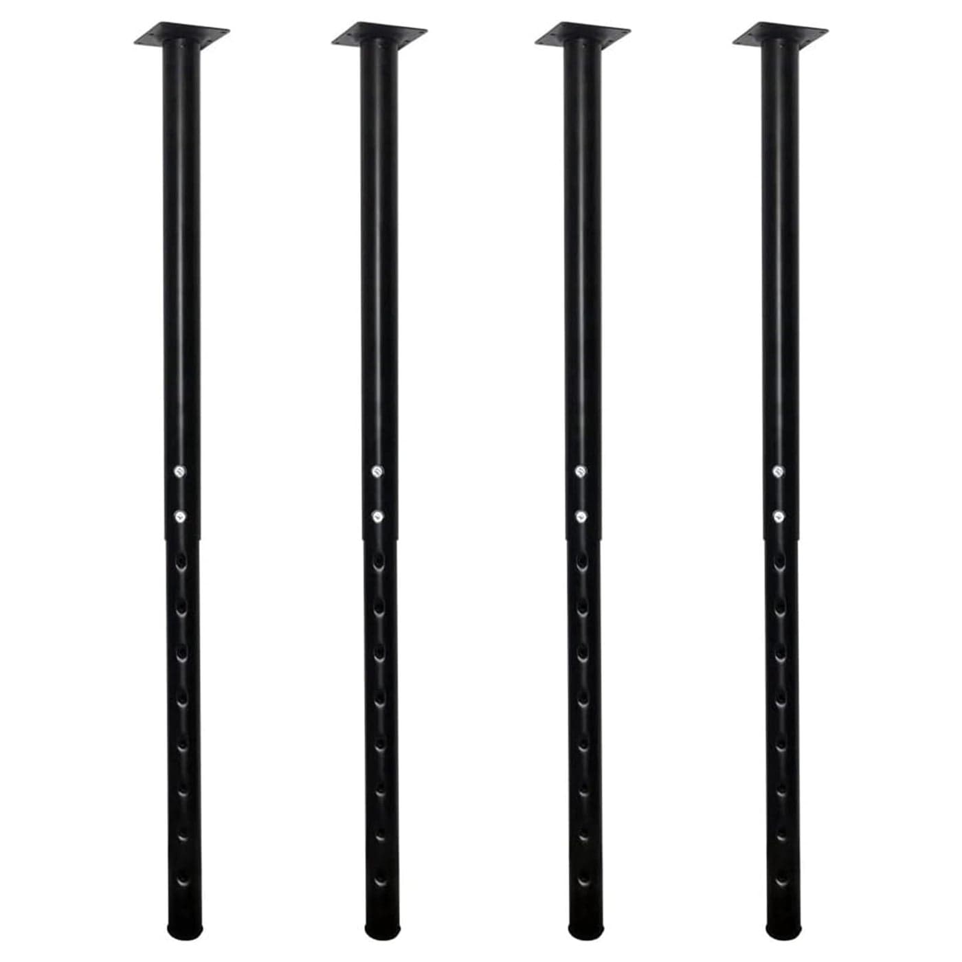 QLLY Adjustable Metal Table Leg 2440 inch 60100cm Home Office DIY Desk Leg Furniture Leg Set 4 Black
