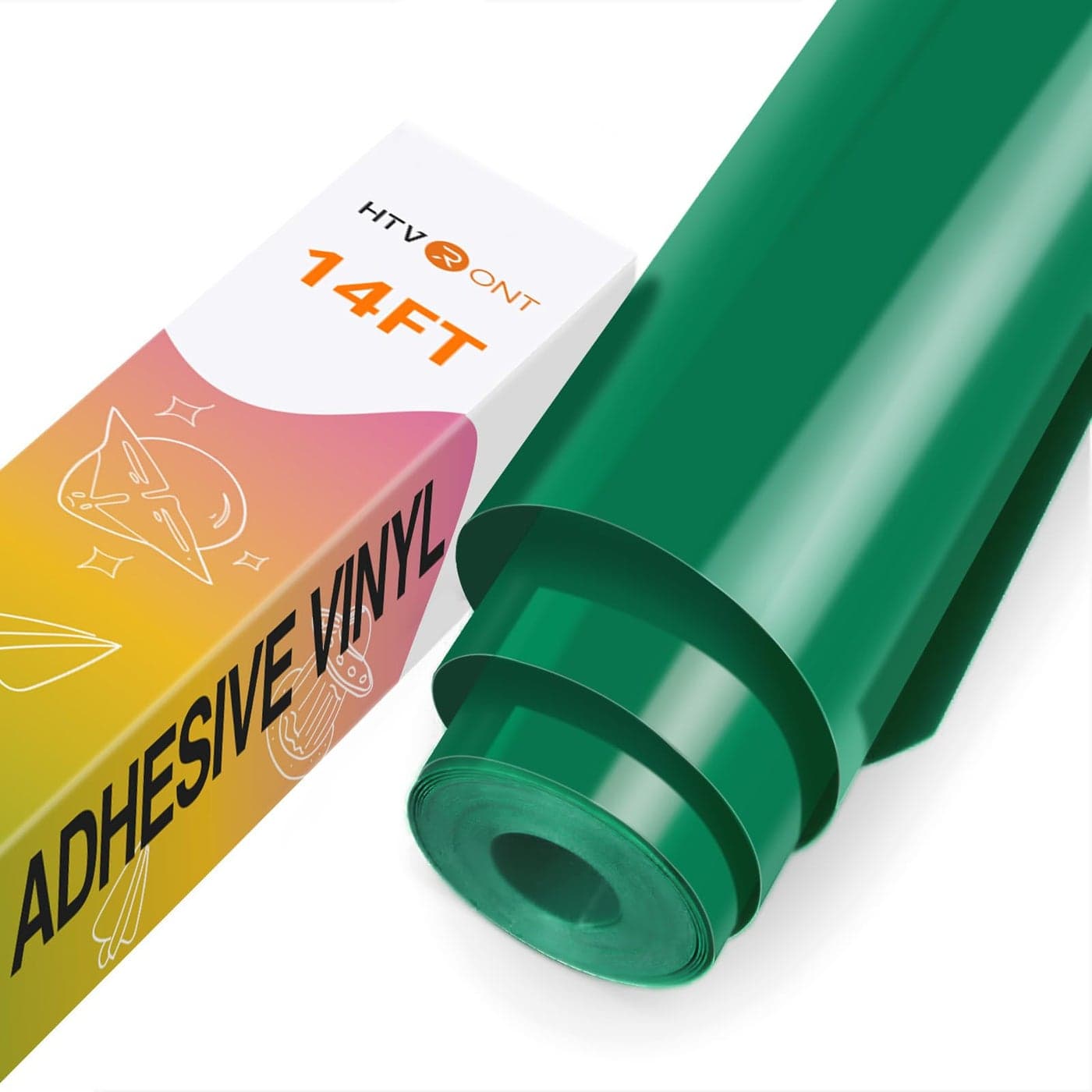 HTVRONT Permanent Vinyl Roll 12 x 14 FT Forest Green Permanent Adhesive Vinyl Compatible with Cricut Cutting Machine Silhouette Cameo Cutters Signs Scrapbooking Craft Die Cutters