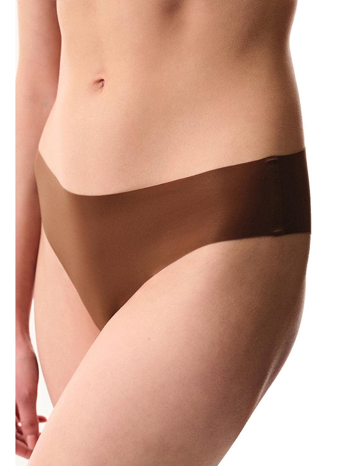 Penti Women's Soft Everyday Laser Cut Brazilian Brief - Brown