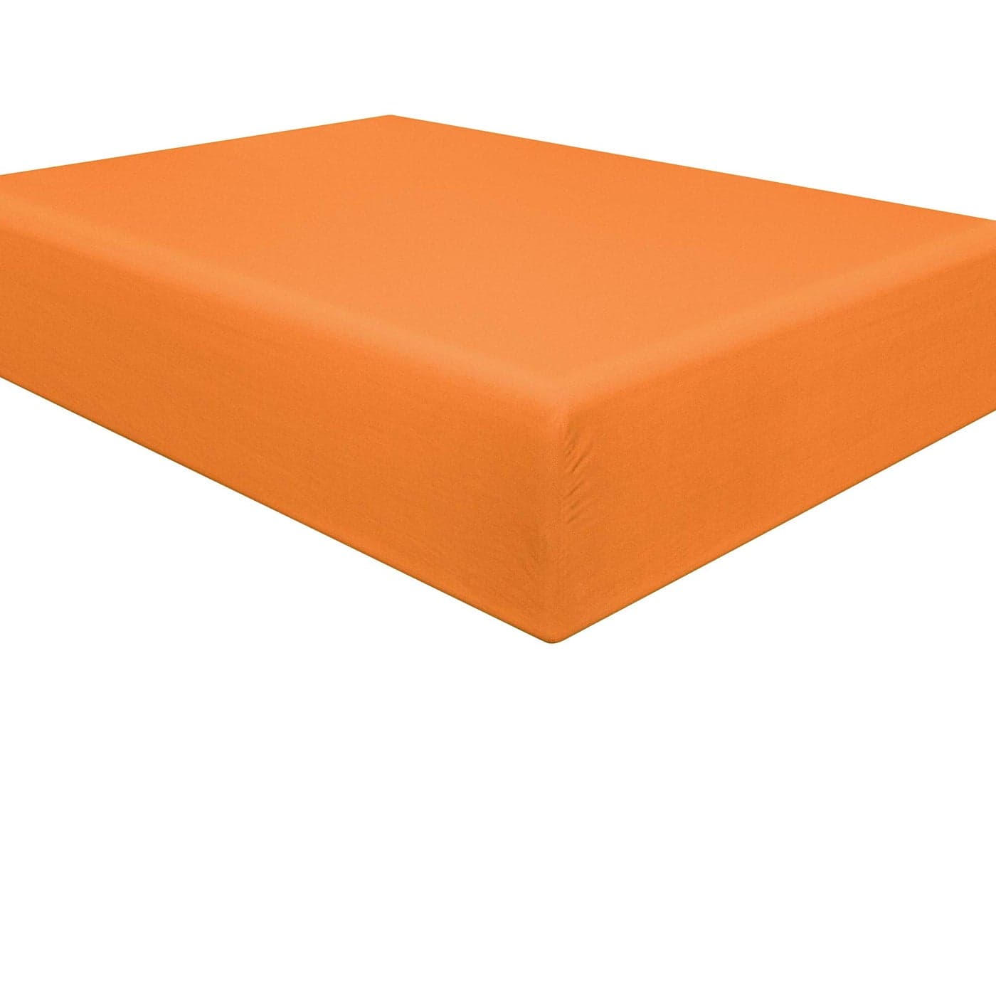 NTBAY 100 Brushed Microfiber Double Fitted Sheet 1800 Super Soft and Cozy Wrinkle Fade Stain Resistant 12 30cm Deep Pocket Fitted Bed Sheet Orange