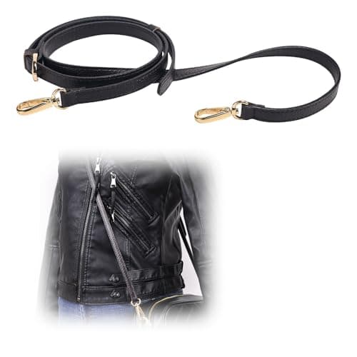 LIVE UP Full Grain Purse Strap Genuine Leather Replacement for Cross Body Bag Handbags(Blue)