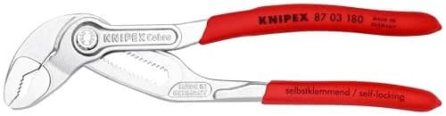 KNIPEX - 87 03 180 Tools - Cobra Water Pump Pliers, Chrome (8703180)