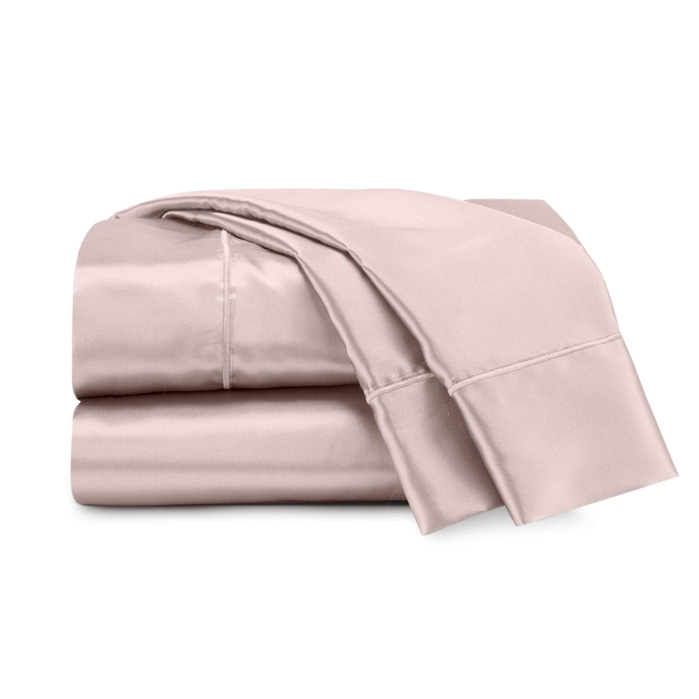 Martex Elegance 4Piece Luxury Hotel Quality Rose Gold Satin Sheets Set King Size Silky Soft Smooth Great for Hair Skin