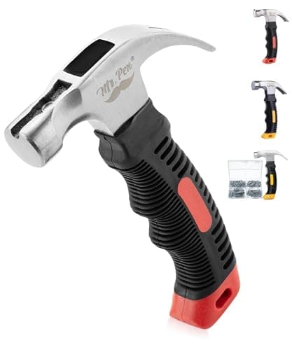 Mr. Pen- 8oz Small Camping Claw Stubby Tack Magnetic Nail Hammer for Women