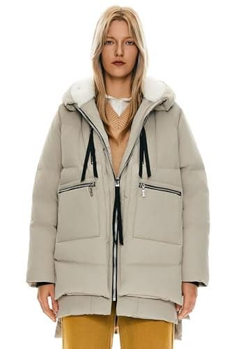 Orolay Women's Thickened Down Jacket Beige Medium