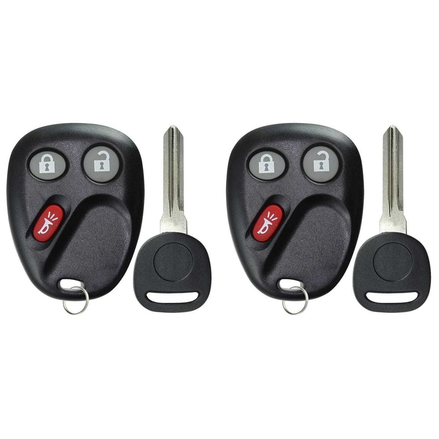 KeylessOption Keyless Entry Remote Car Key Fob Key for Chevy Trailblazer GMC Envoy Pack of 2