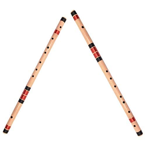 Shiv'z Muzic Flutes, SET of 2 PREMIUM Bansuri E Natual & F Sharp medium (with Written Manual & Bag)