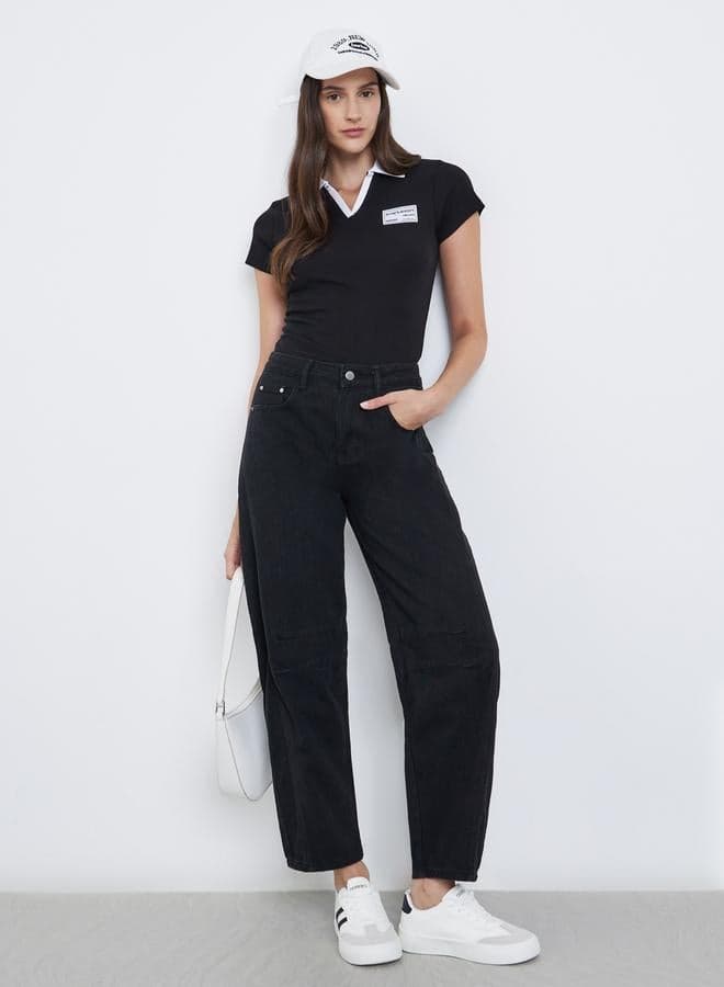 Styli High Rise Relaxed Fit Jeans