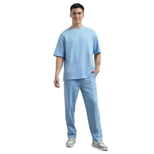 NOBERO Men Solid T-shirt With Joggers