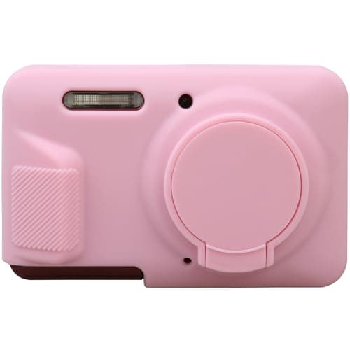 Elonbo Case for Kodak PIXPRO FZ55 Digital Camera, Kodak FZ55 Vlogging Camera Soft Silicone Case, Rubber Protective Cover, Anti-Scratch Skin Sleeve with Detachable Lens Cover, Pink