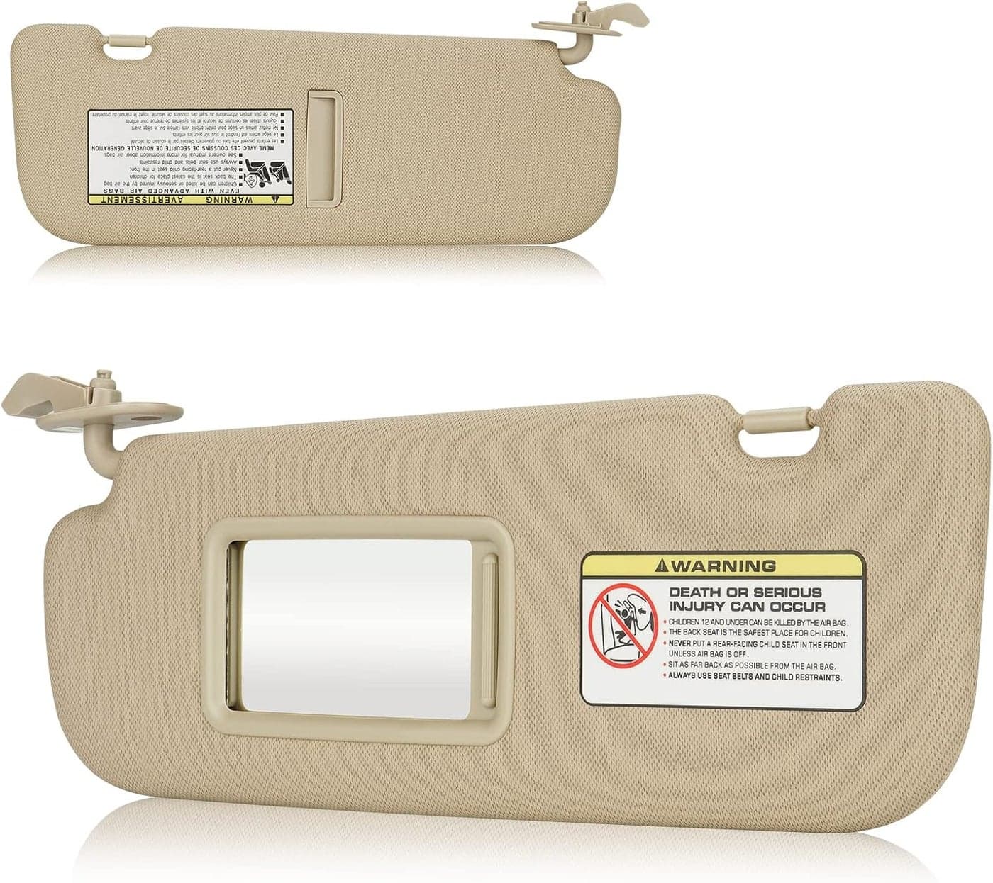 PetMigo Left Driver Side Sun Visor for Hyundai Elantra 2011-2015, Beige