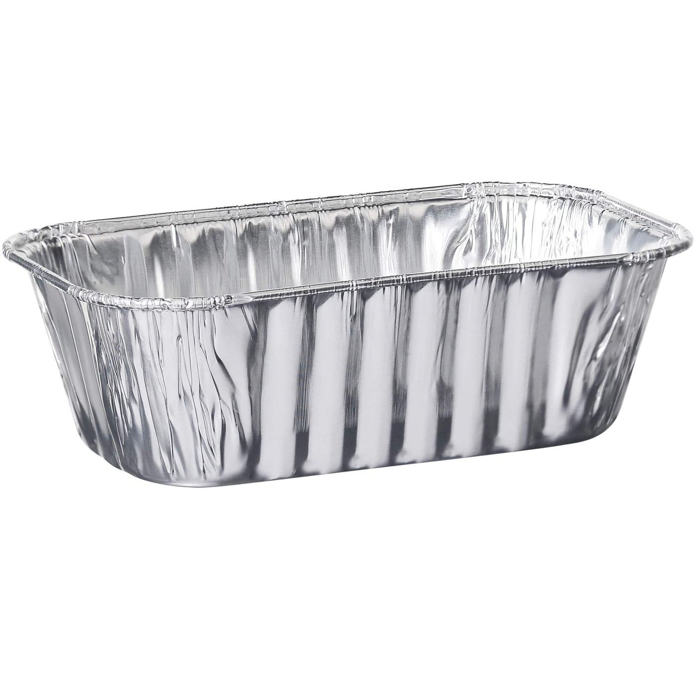 Plasticpro 1 Lb 50 Pack Disposable Loaf Pans Aluminum Tin Foil Meal Prep Bakeware Cookware Perfect for Baking Cakes Bread Meatloaf Lasagna 1 Pound 6 X 375 X 2