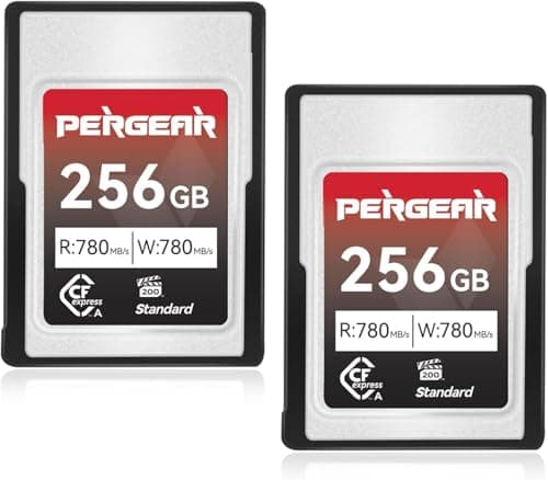 Pergear Upgraded 256GB CFexpress Type A Memory Card Up to 780MBs Read Speed 780MBs Write Speed for 4K 120P8K 30P Recording for Sony Alpha FX Cameras 2Pack Upgraded Version VPG200