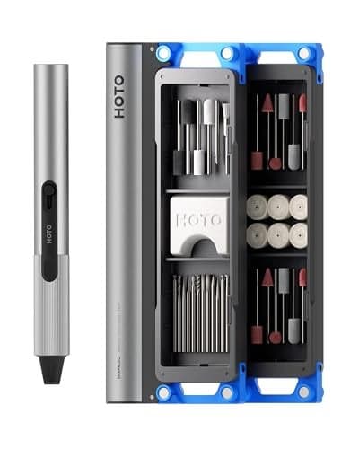 HOTO SNAPBLOQ RA04 Mini Rotary Tool Kit Cordless or Corded Brushless Precision Engraving Pen 22000RPM Variable Speed 38 Accessories for 3D Printer Sanding Polishing Drilling Carving DIY Craft