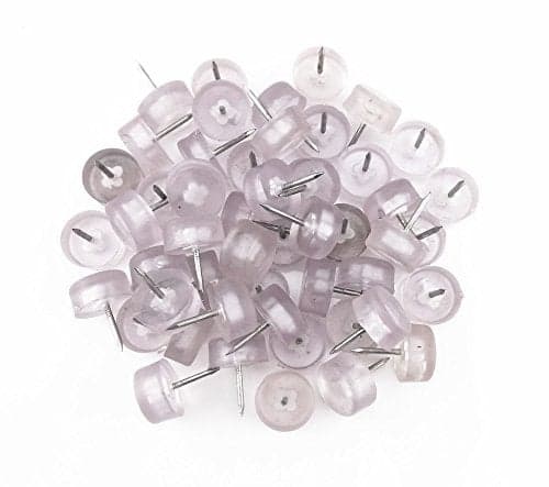 Yueton 50pcs 20mm Anti-Slip Rubber Pad Furniture Chair Leg Feet Pads Table Wood Floor Protectors (Clear)